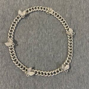 Silver Butterfly Choker